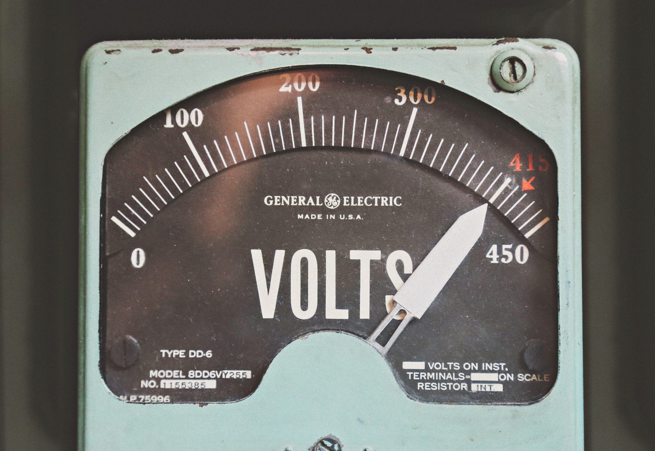 Industrial electric meter with digital display used to measure demand intervals