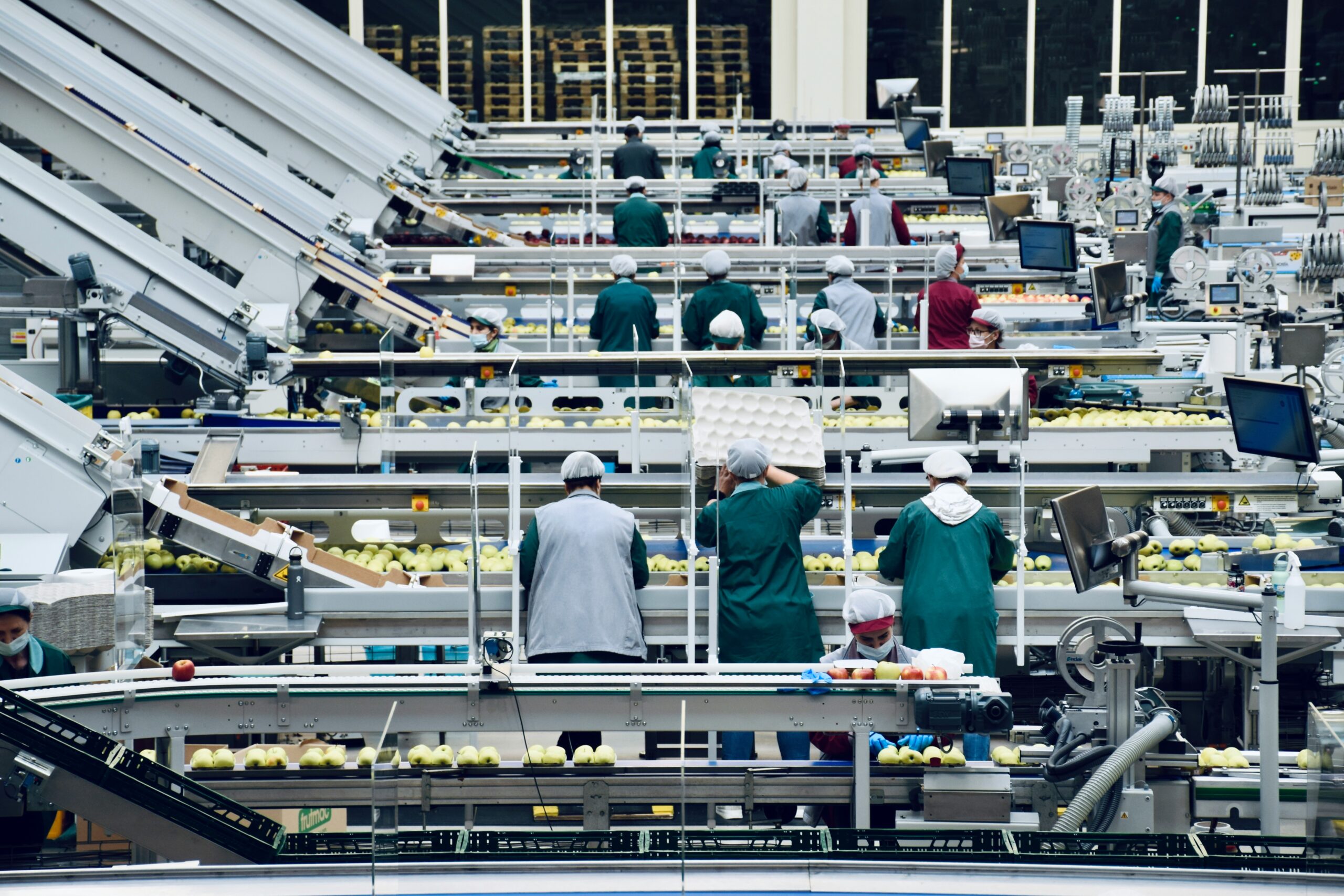 Workers in a food processing facility that reduced electric bills through operational sequencing